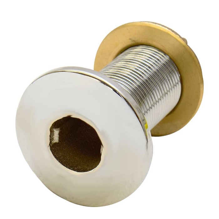 Boat Thru Hull Connector | 1 1/8 Inch Bronze Chrome